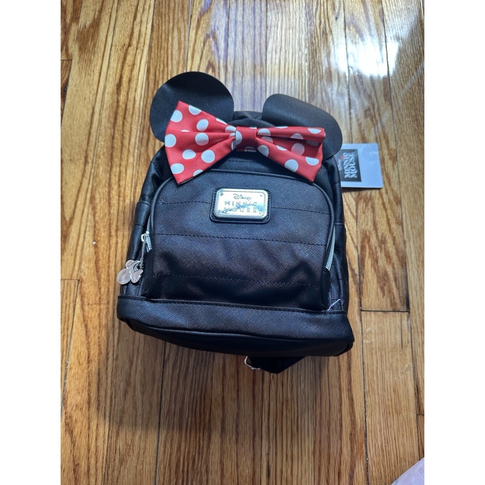 Disney Minnie Mouse Ears Girl's Mini Backpack Bookbag With Polka Dot Bow
